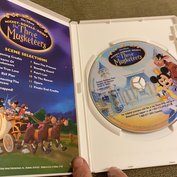 Walt Disney The Three Musketeers DVD Rated G - Picture 3 of 3